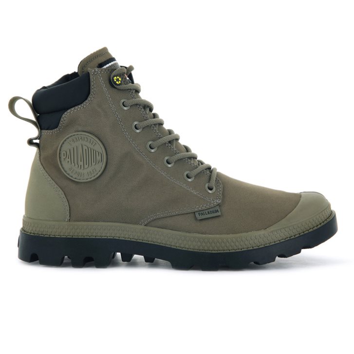 Palladium Pampa SC Recycle WP+N Men\'s Boots Olive | UK H856-PBV